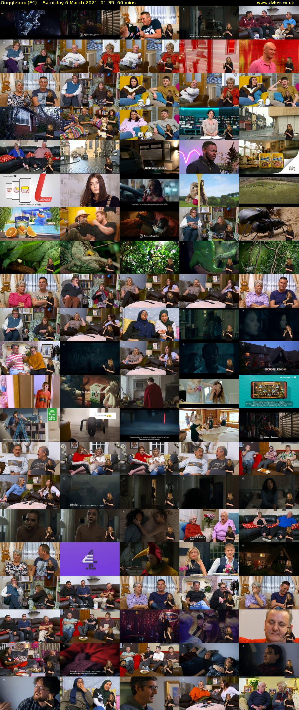 Gogglebox (E4) Saturday 6 March 2021 01:35 - 02:35