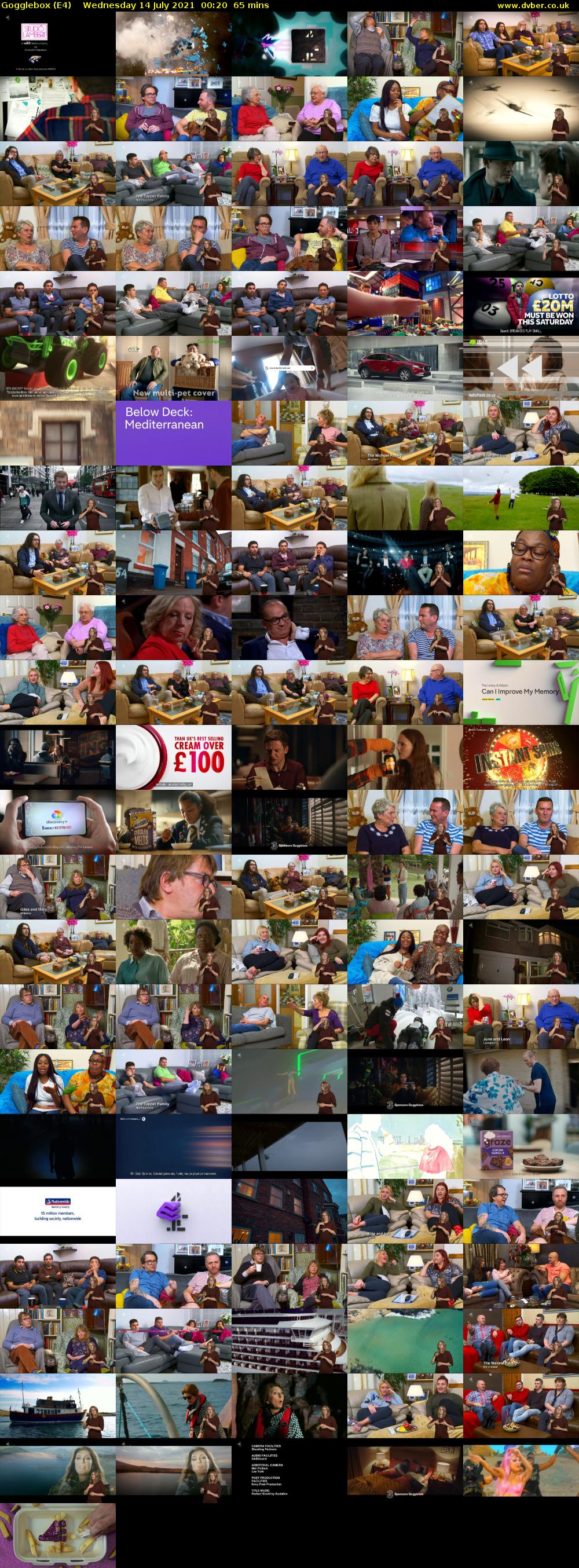 Gogglebox (E4) Wednesday 14 July 2021 00:20 - 01:25