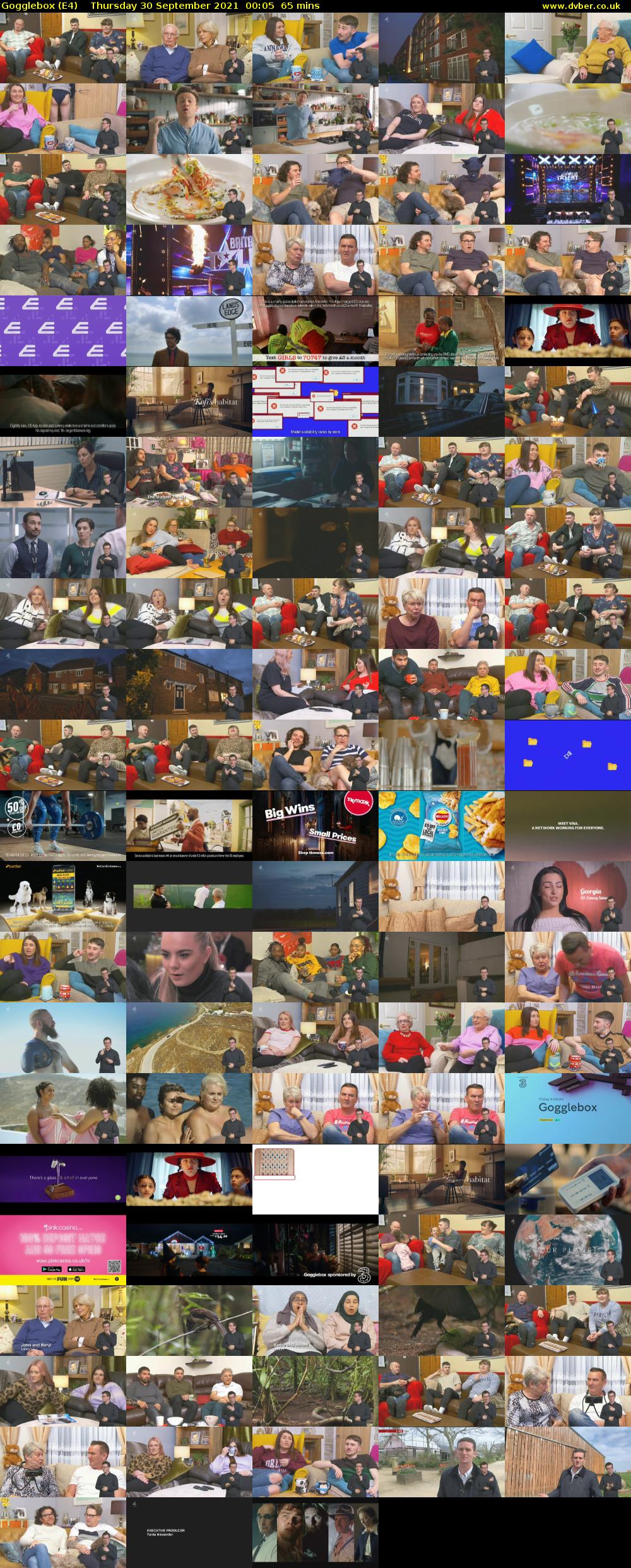 Gogglebox (E4) Thursday 30 September 2021 00:05 - 01:10