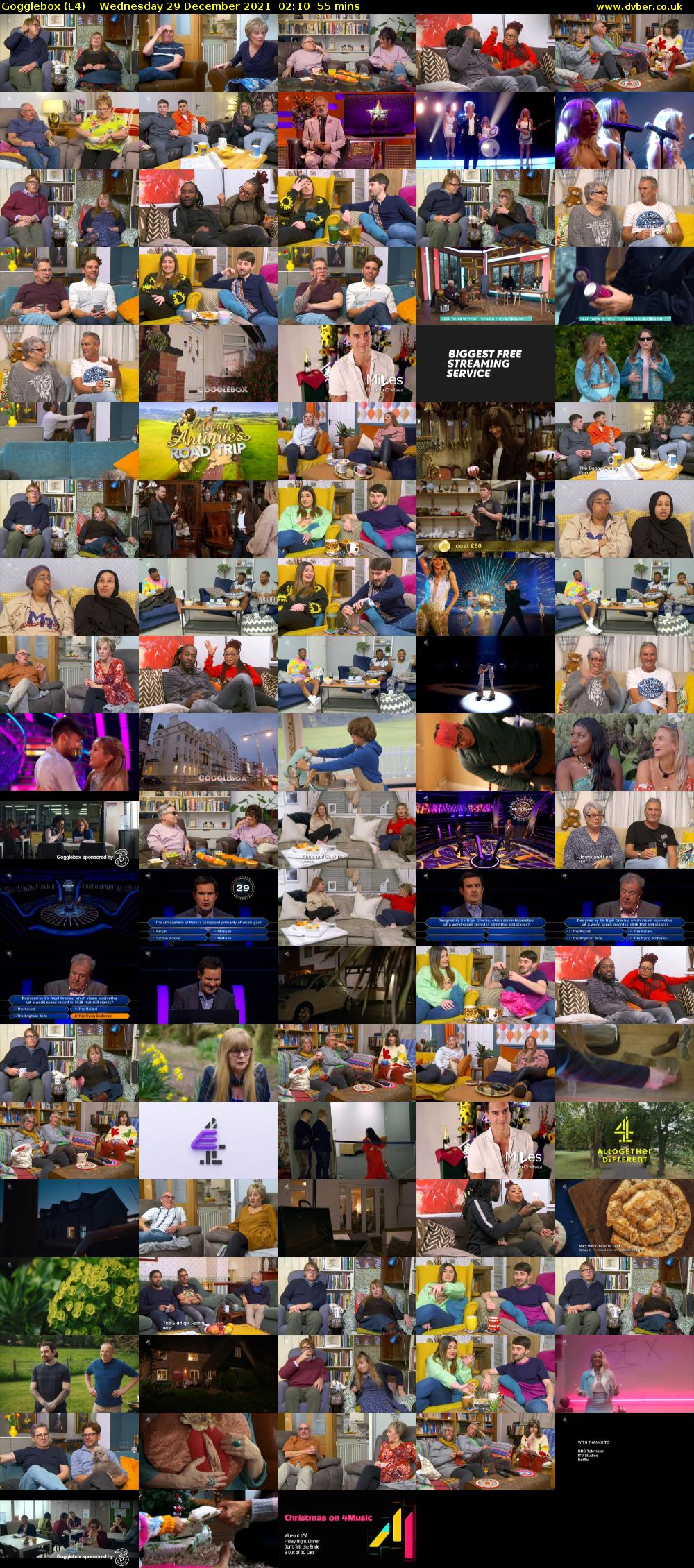 Gogglebox (E4) Wednesday 29 December 2021 02:10 - 03:05