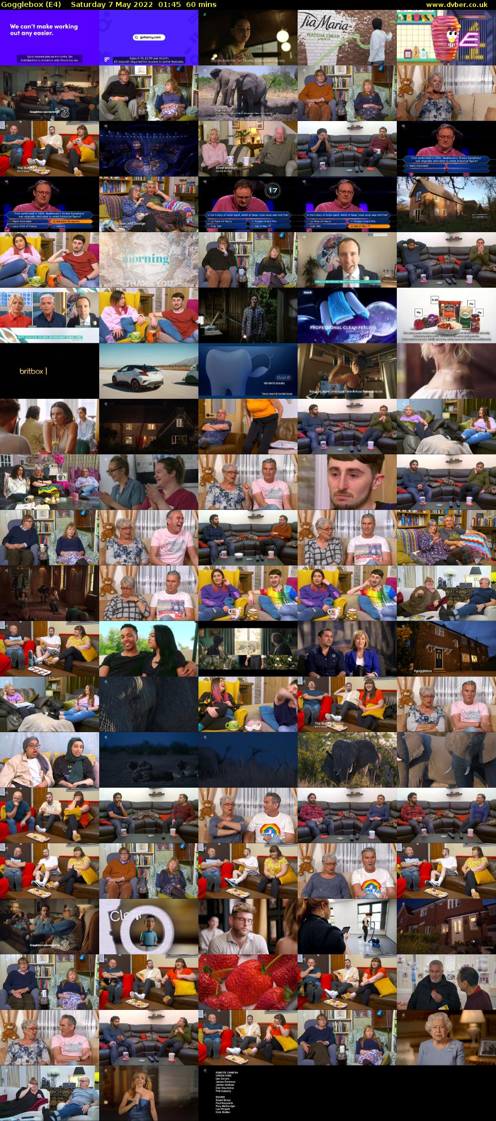 Gogglebox (E4) Saturday 7 May 2022 01:45 - 02:45