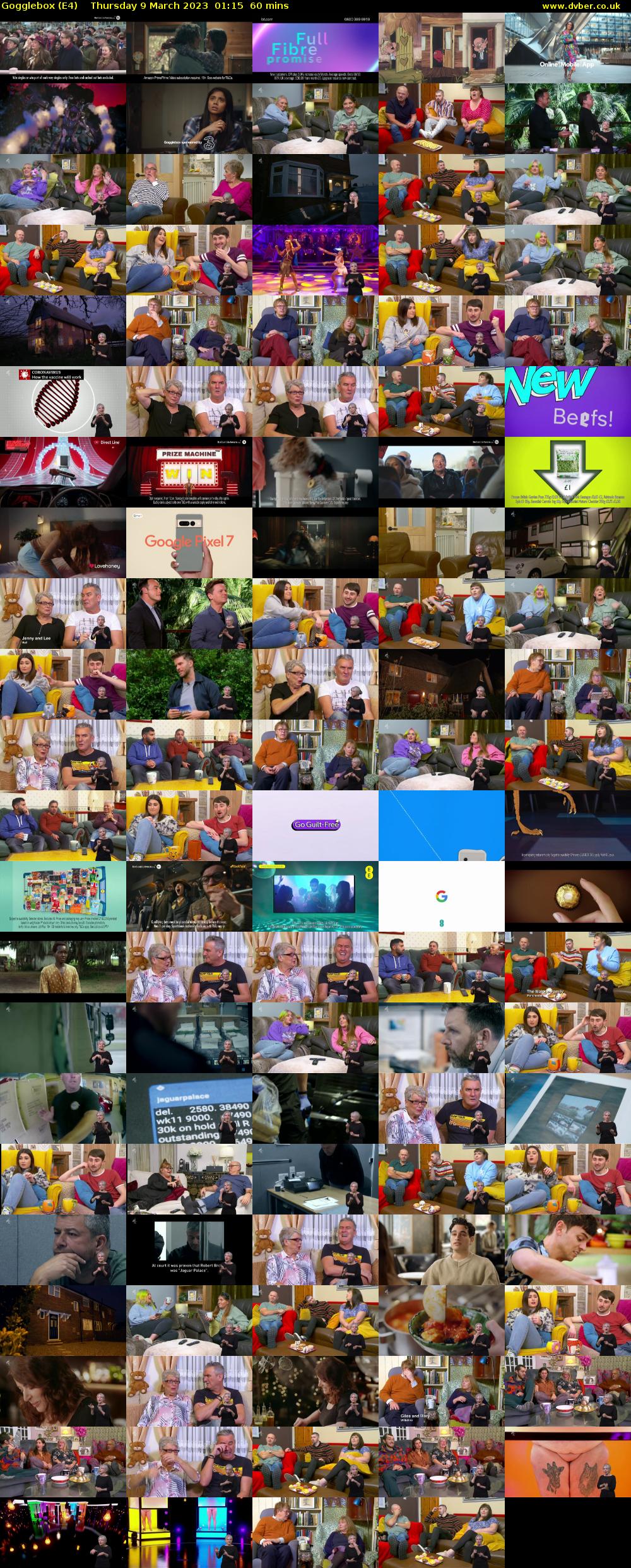 Gogglebox (E4) Thursday 9 March 2023 01:15 - 02:15