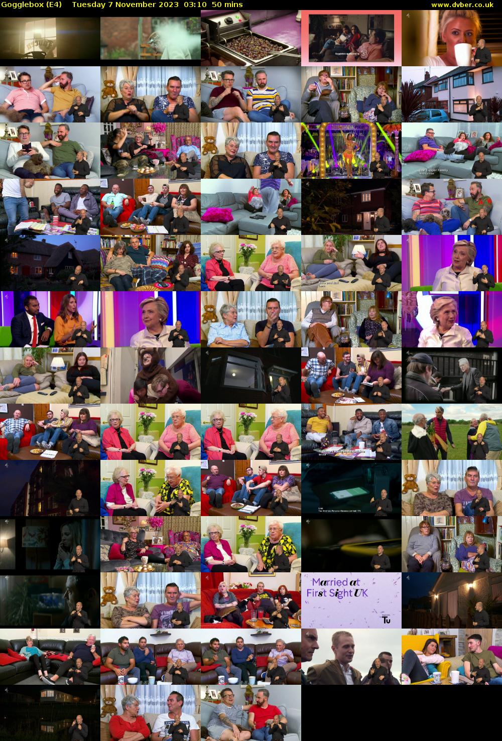 Gogglebox (E4) Tuesday 7 November 2023 03:10 - 04:00
