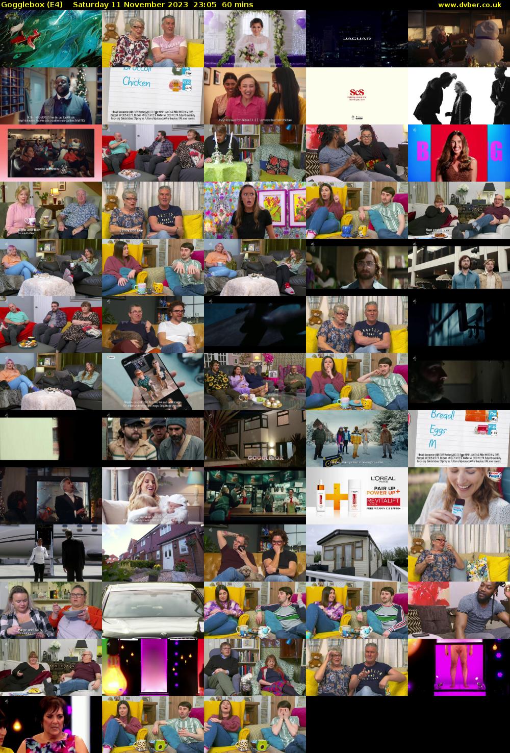 Gogglebox (E4) Saturday 11 November 2023 23:05 - 00:05