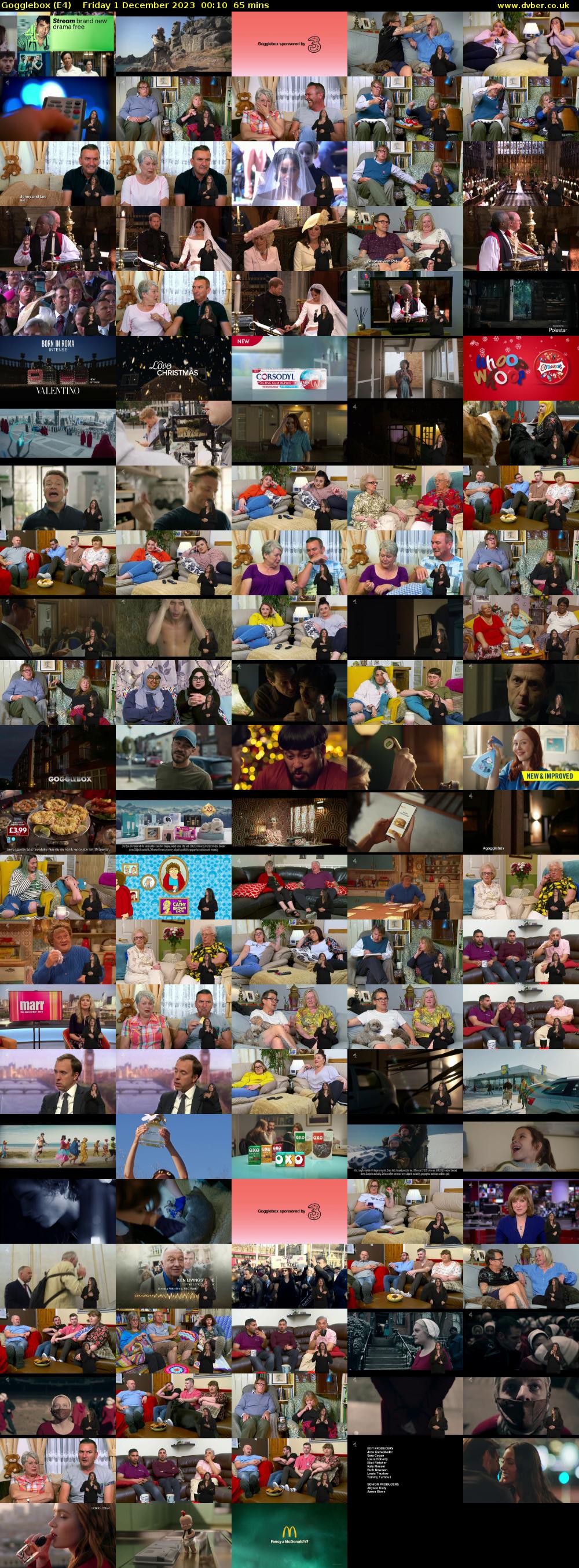 Gogglebox (E4) Friday 1 December 2023 00:10 - 01:15