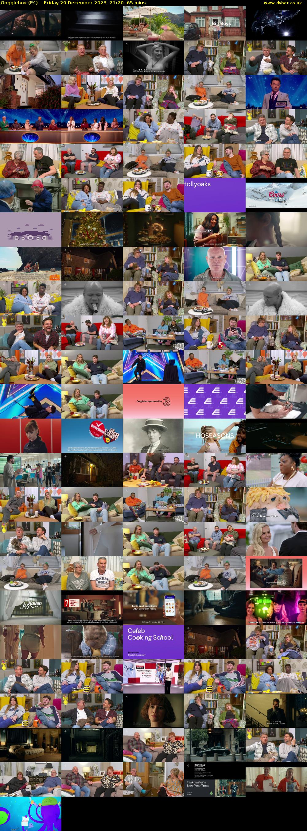 Gogglebox (E4) Friday 29 December 2023 21:20 - 22:25