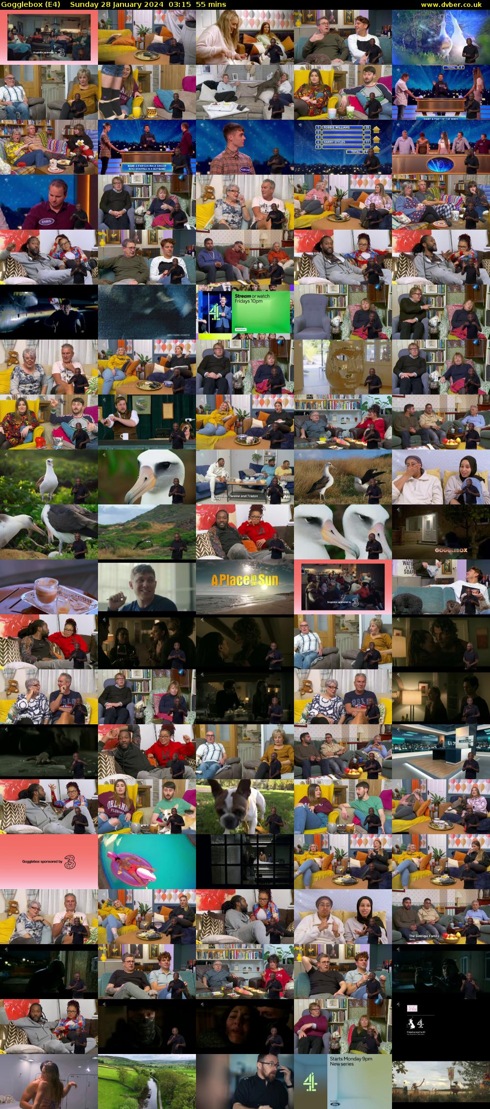 Gogglebox (E4) Sunday 28 January 2024 03:15 - 04:10