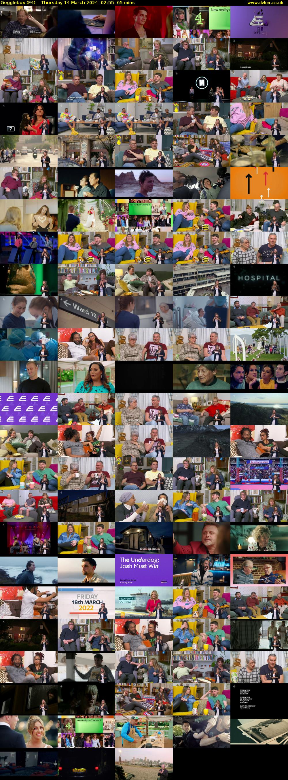 Gogglebox (E4) Thursday 14 March 2024 02:55 - 04:00