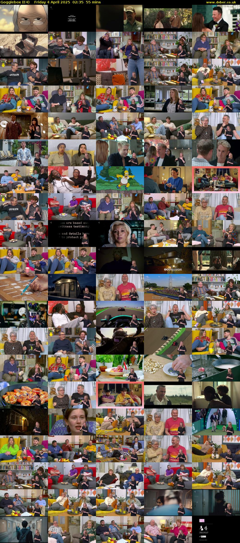 Gogglebox (E4) Friday 4 April 2025 02:35 - 03:30