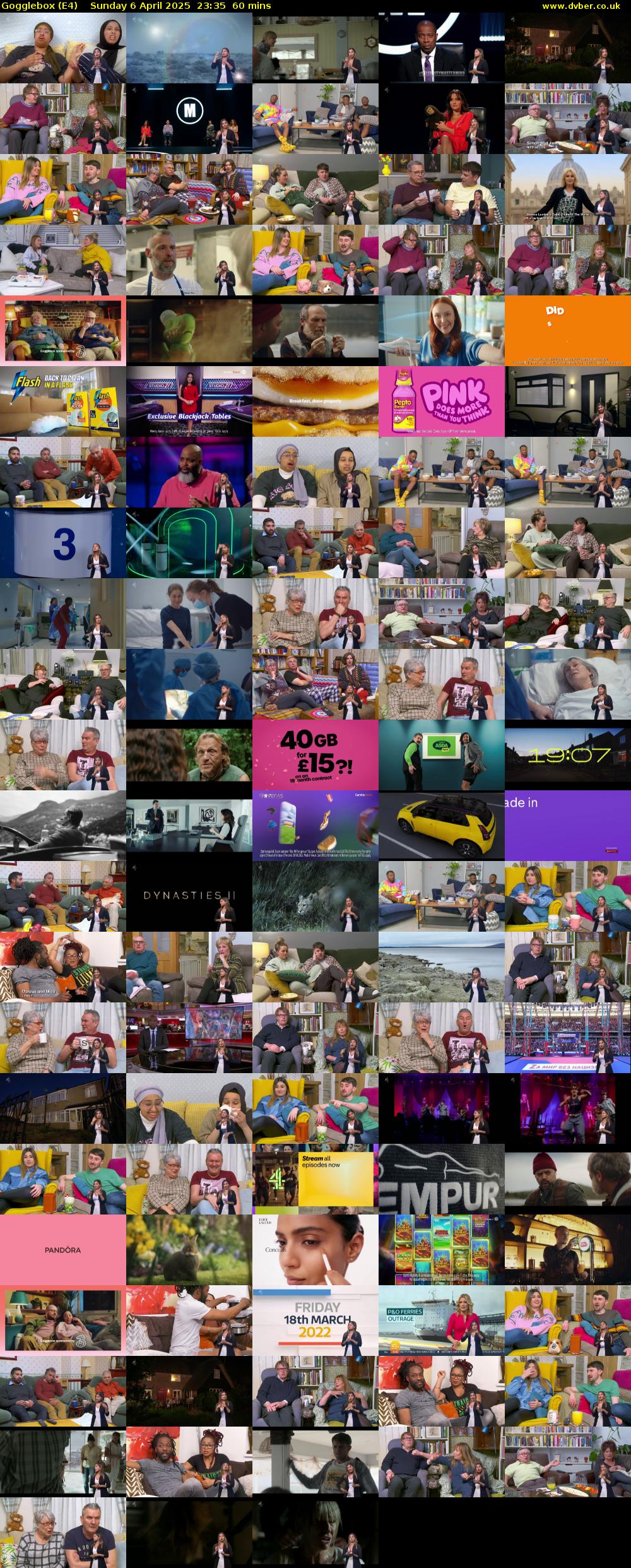 Gogglebox (E4) Sunday 6 April 2025 23:35 - 00:35