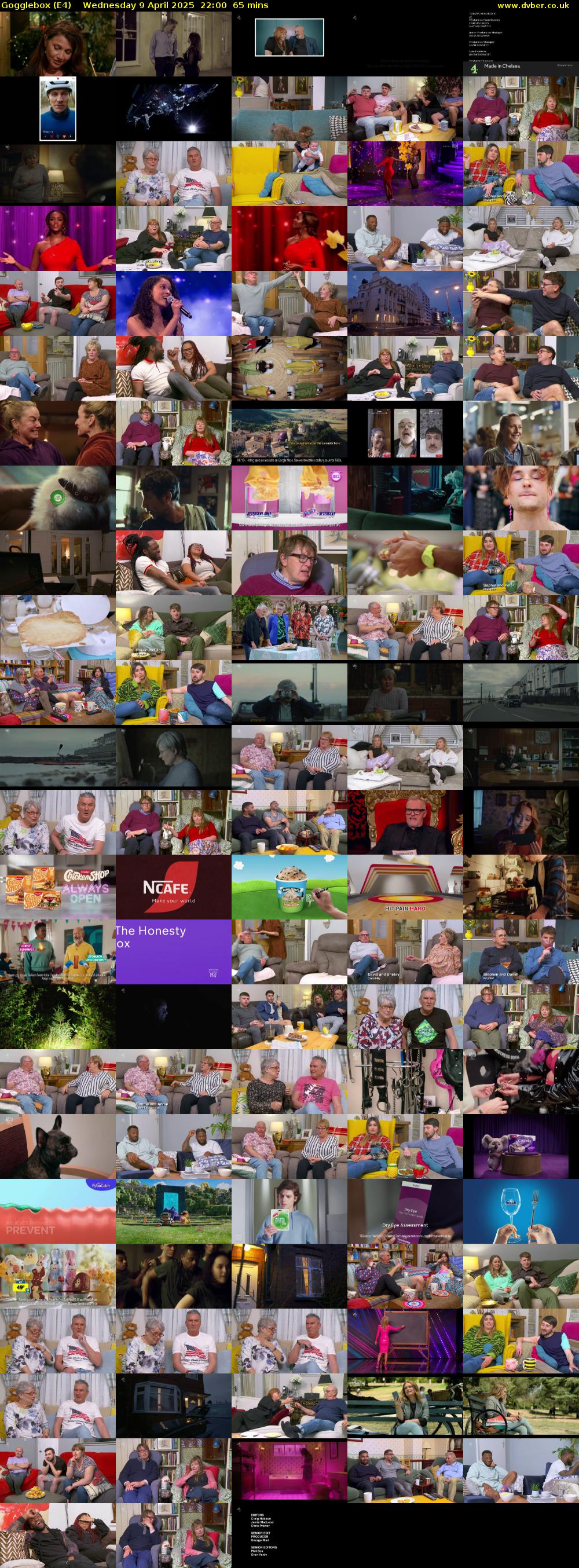 Gogglebox (E4) Wednesday 9 April 2025 22:00 - 23:05