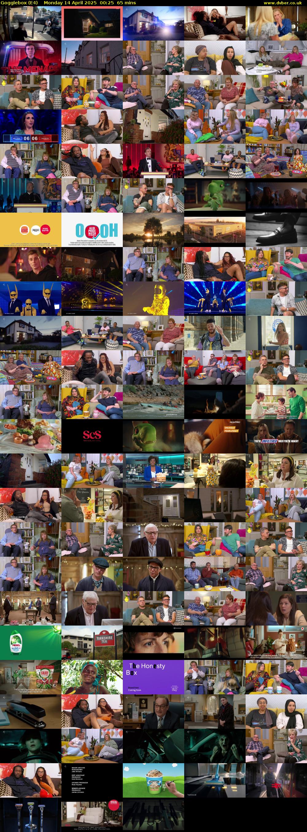 Gogglebox (E4) Monday 14 April 2025 00:25 - 01:30