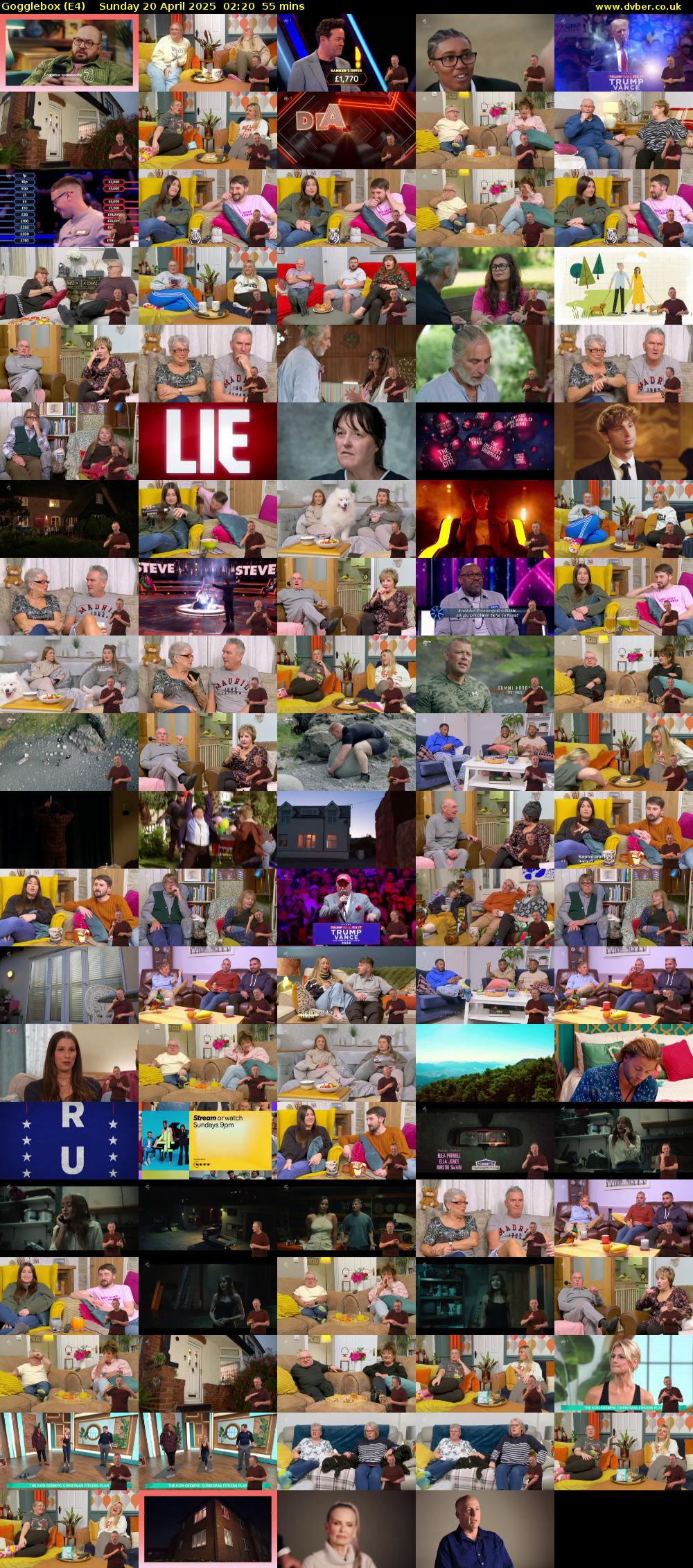 Gogglebox (E4) Sunday 20 April 2025 02:20 - 03:15