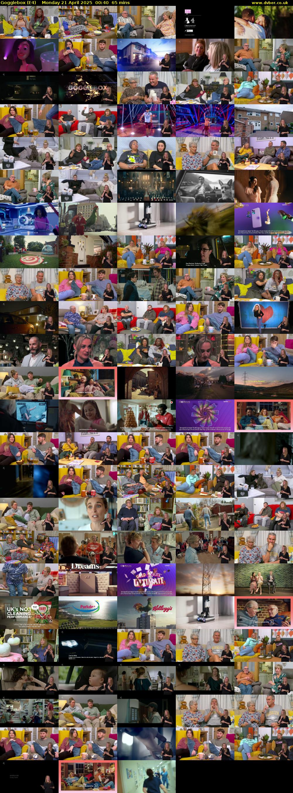 Gogglebox (E4) Monday 21 April 2025 00:40 - 01:45
