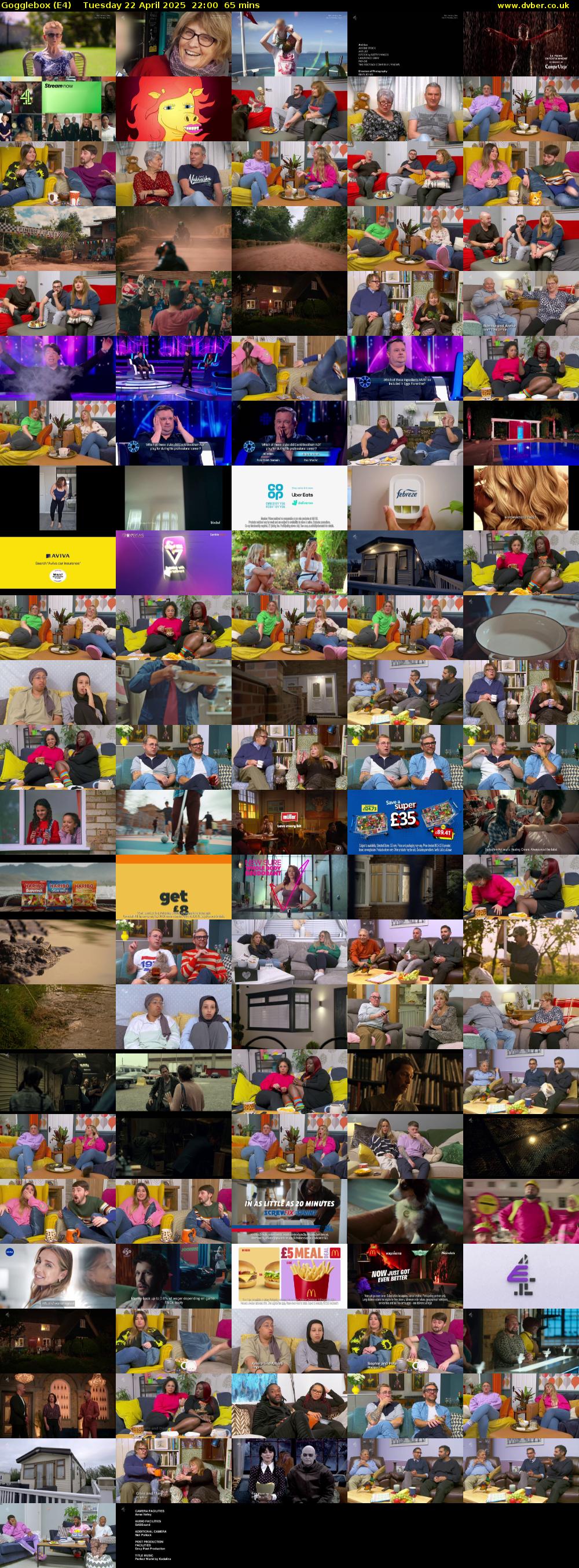 Gogglebox (E4) Tuesday 22 April 2025 22:00 - 23:05