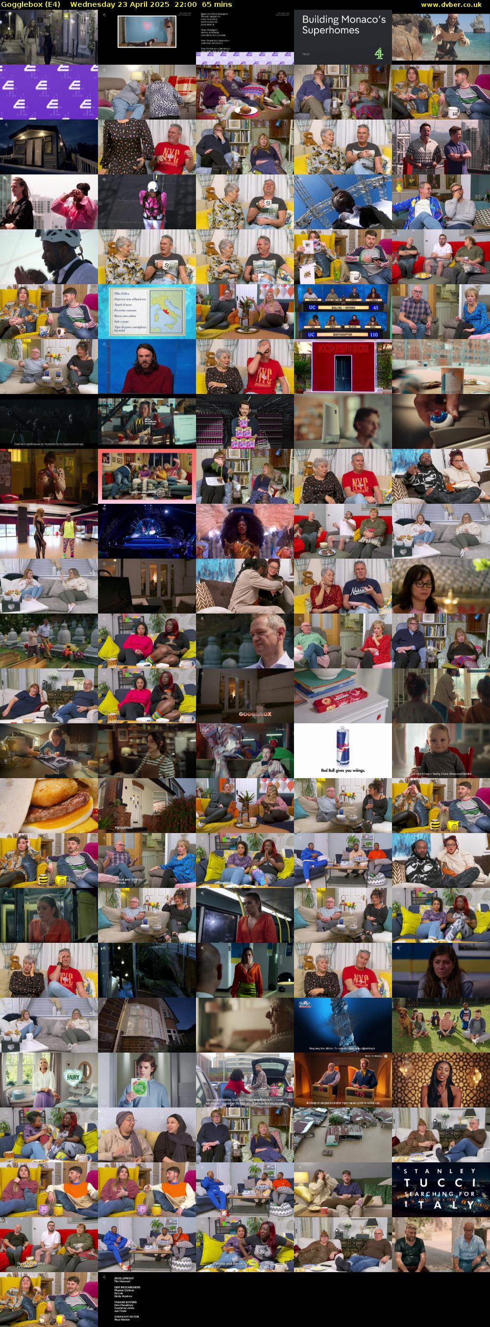 Gogglebox (E4) Wednesday 23 April 2025 22:00 - 23:05