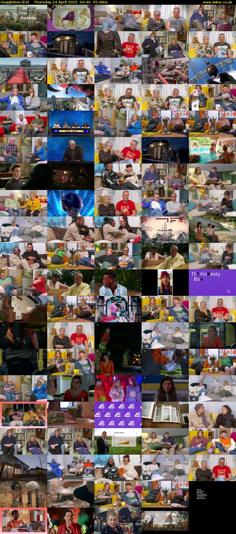 Gogglebox (E4) Thursday 24 April 2025 02:40 - 03:35