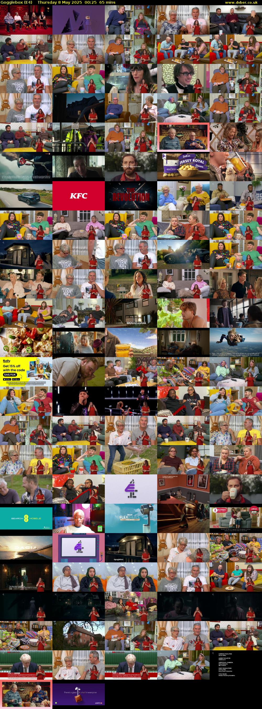 Gogglebox (E4) Thursday 8 May 2025 00:25 - 01:30