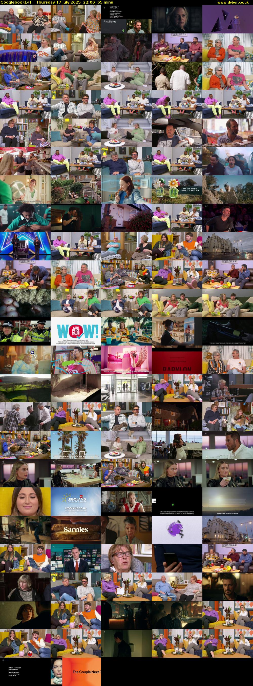 Gogglebox (E4) Thursday 17 July 2025 22:00 - 23:05