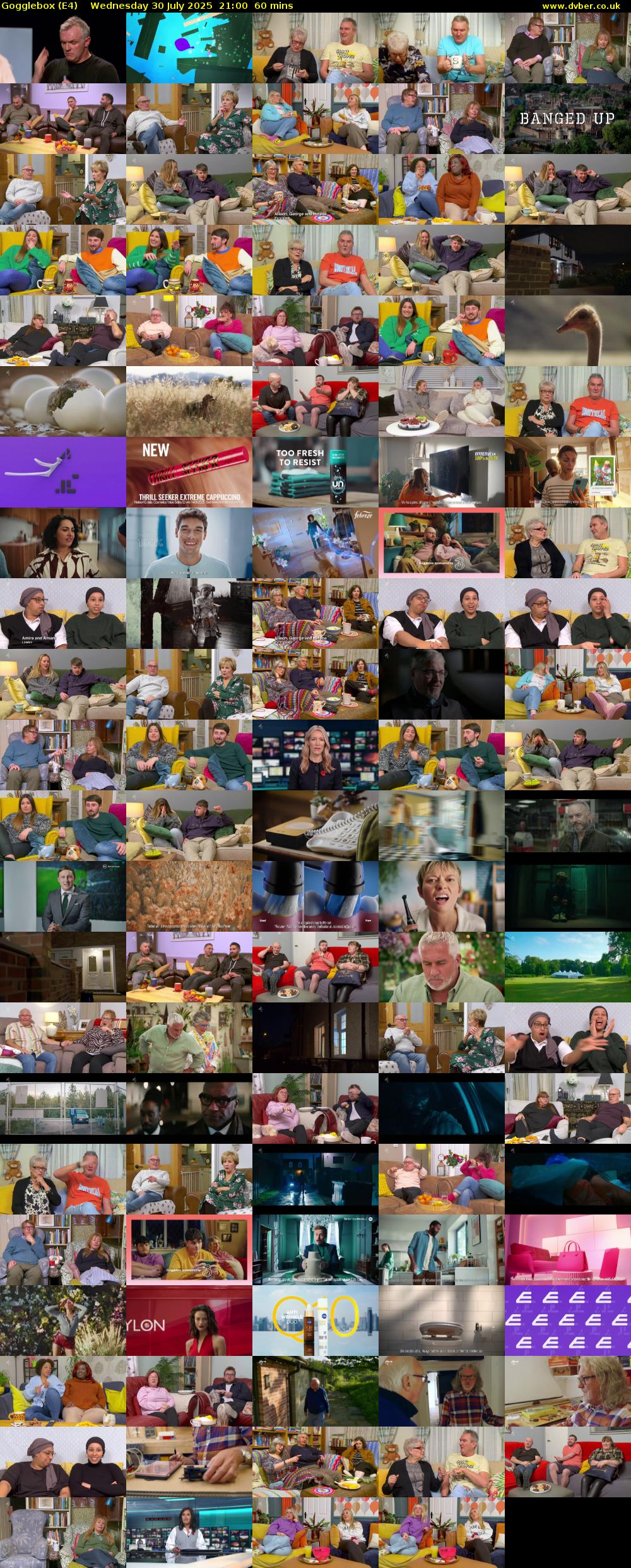 Gogglebox (E4) Wednesday 30 July 2025 21:00 - 22:00