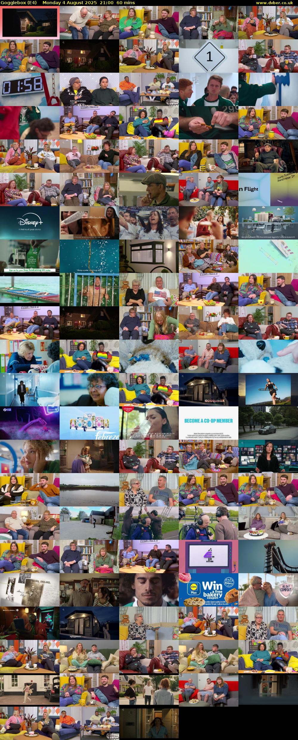 Gogglebox (E4) Monday 4 August 2025 21:00 - 22:00