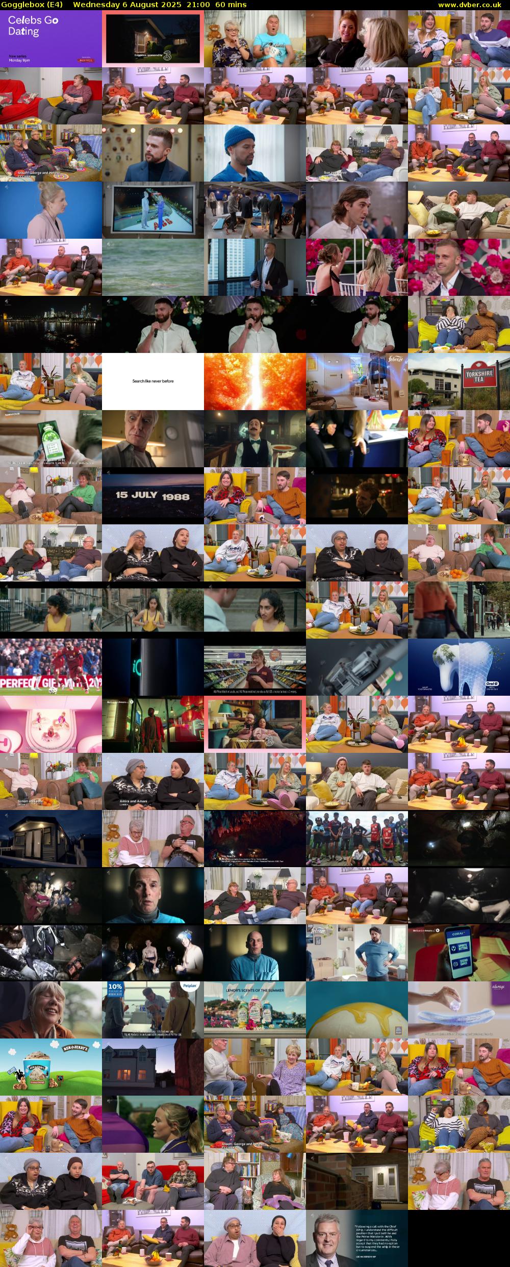 Gogglebox (E4) Wednesday 6 August 2025 21:00 - 22:00