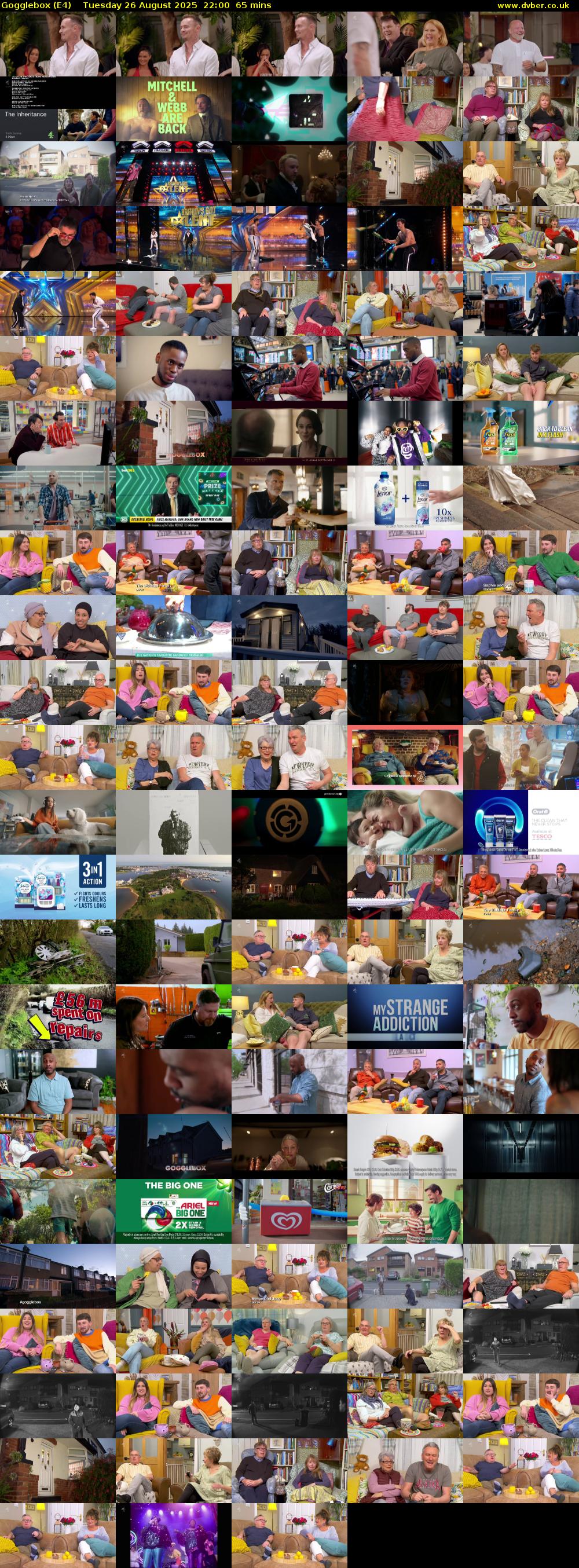 Gogglebox (E4) Tuesday 26 August 2025 22:00 - 23:05