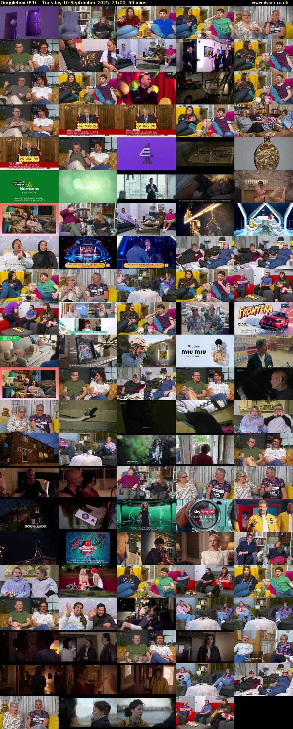 Gogglebox (E4) Tuesday 16 September 2025 21:00 - 22:00