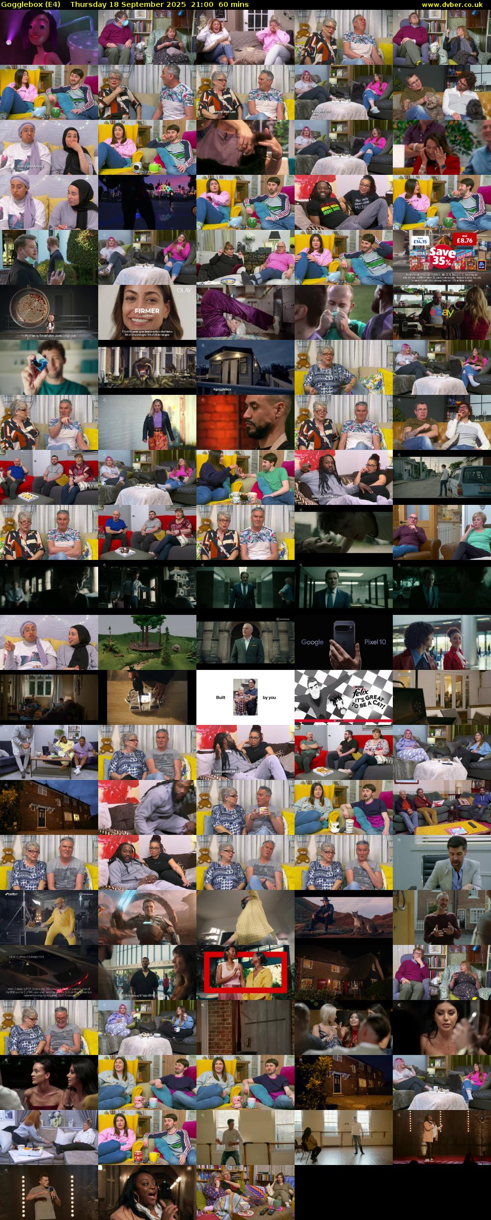 Gogglebox (E4) Thursday 18 September 2025 21:00 - 22:00