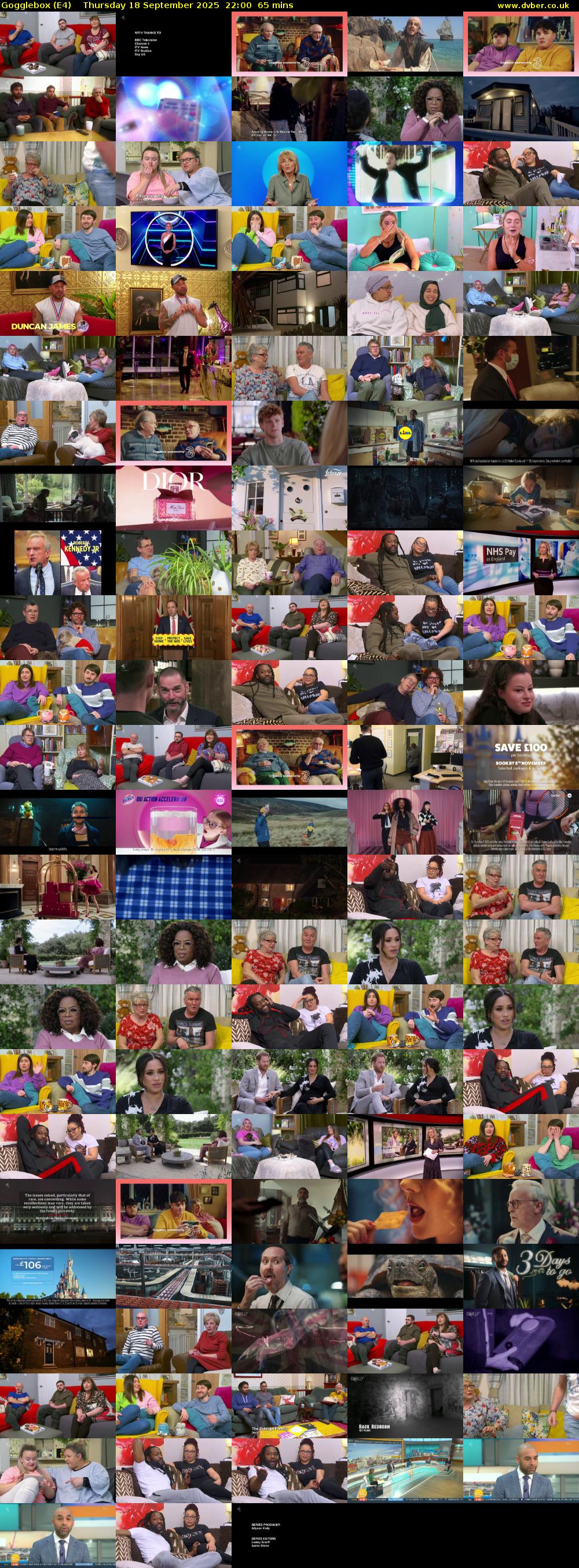 Gogglebox (E4) Thursday 18 September 2025 22:00 - 23:05