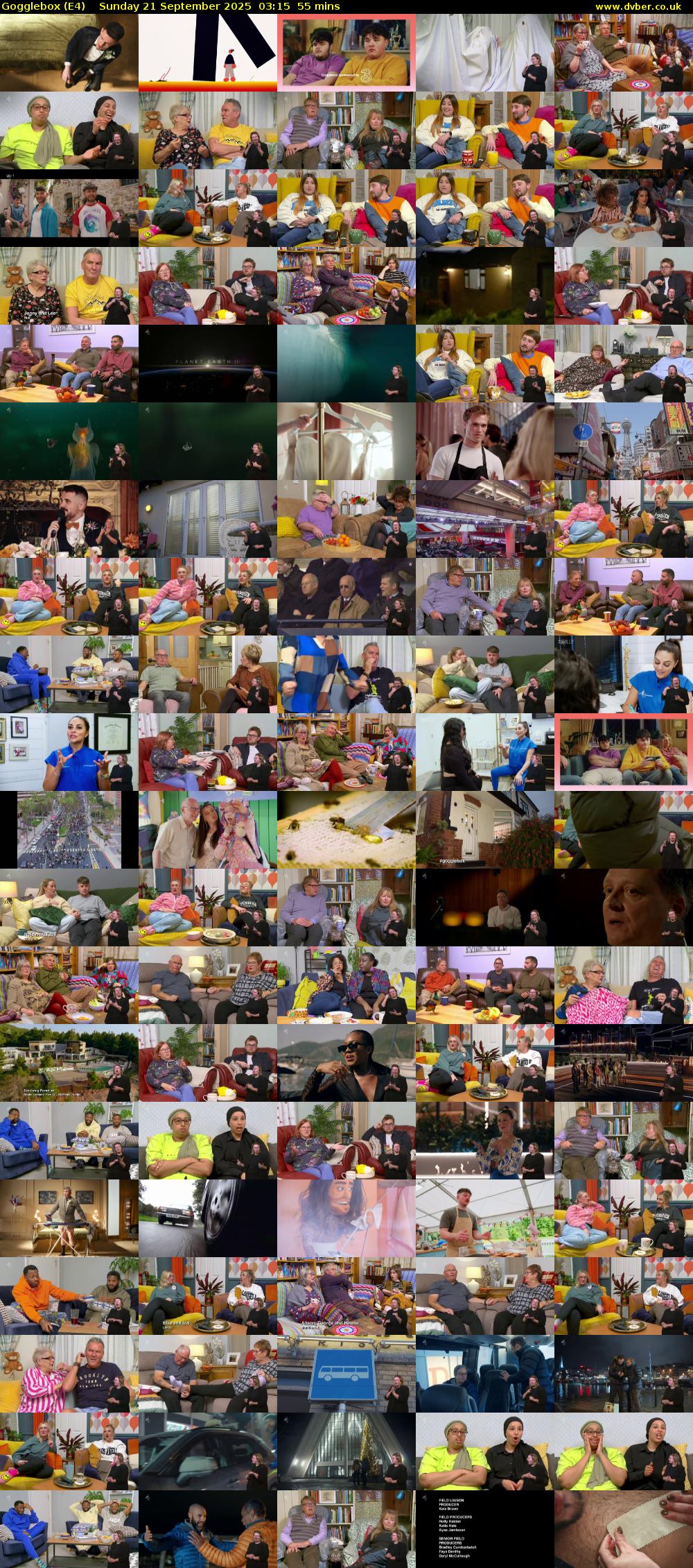 Gogglebox (E4) Sunday 21 September 2025 03:15 - 04:10