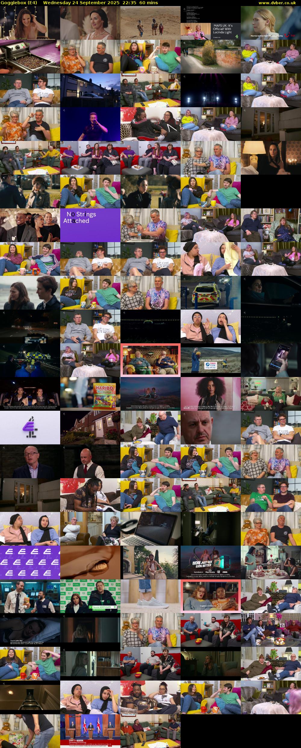 Gogglebox (E4) Wednesday 24 September 2025 22:35 - 23:35