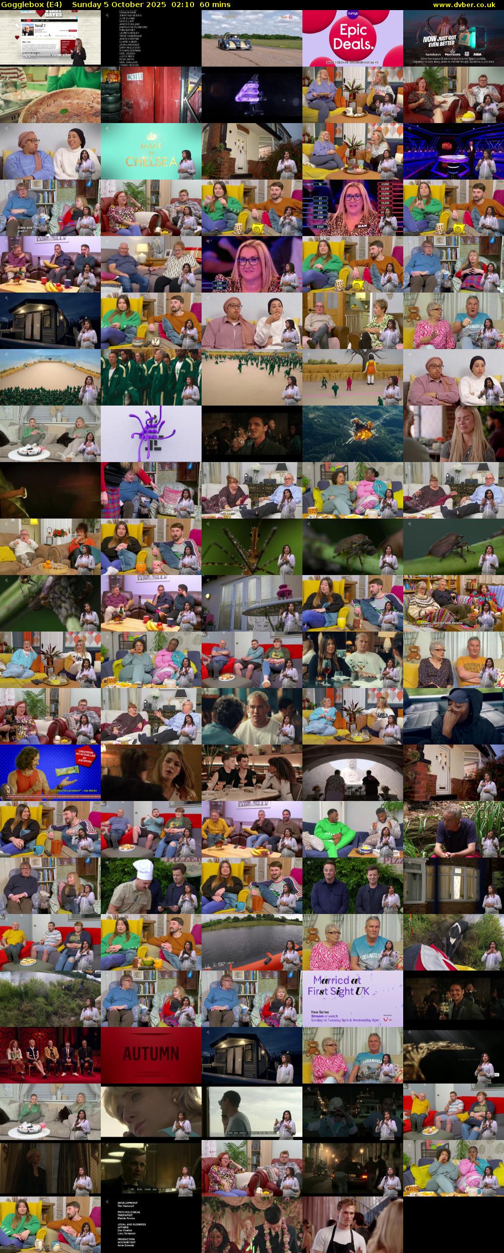 Gogglebox (E4) Sunday 5 October 2025 02:10 - 03:10