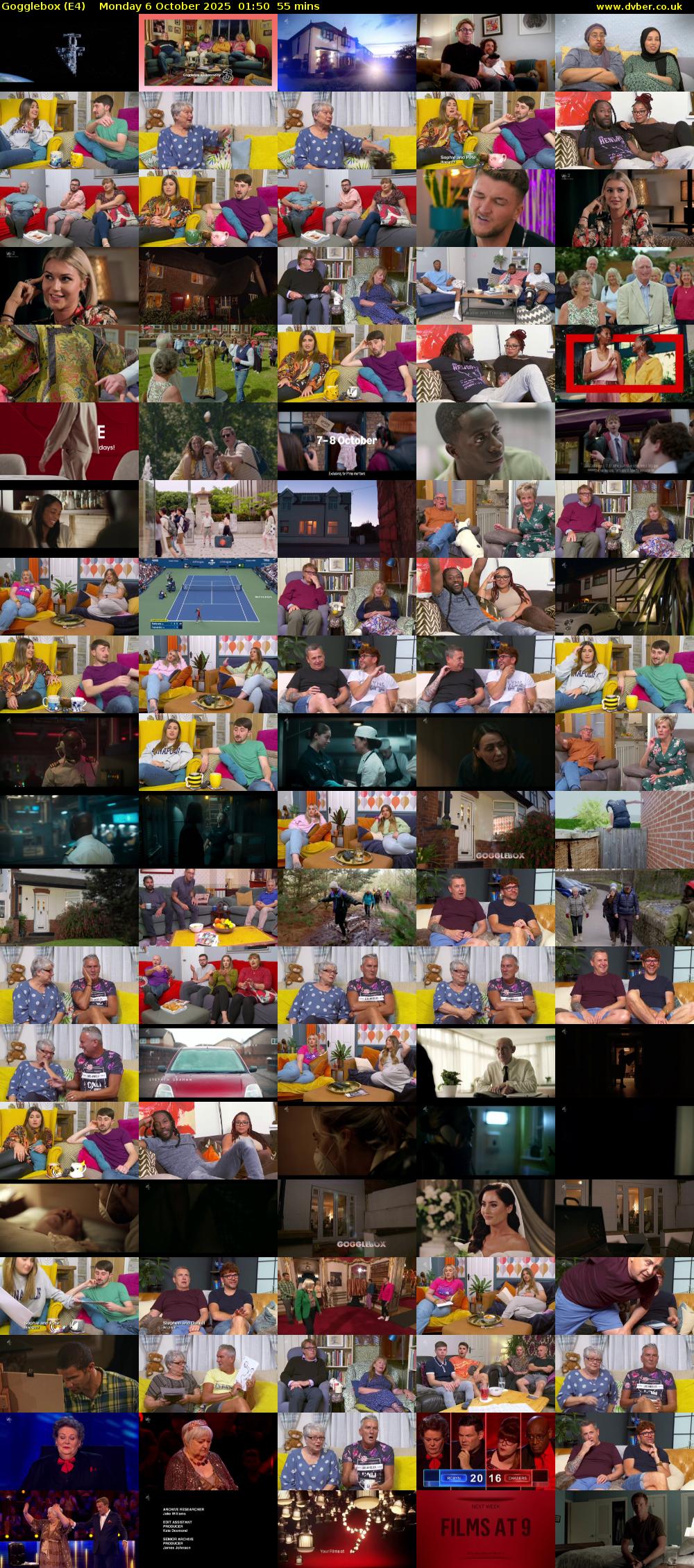Gogglebox (E4) Monday 6 October 2025 01:50 - 02:45