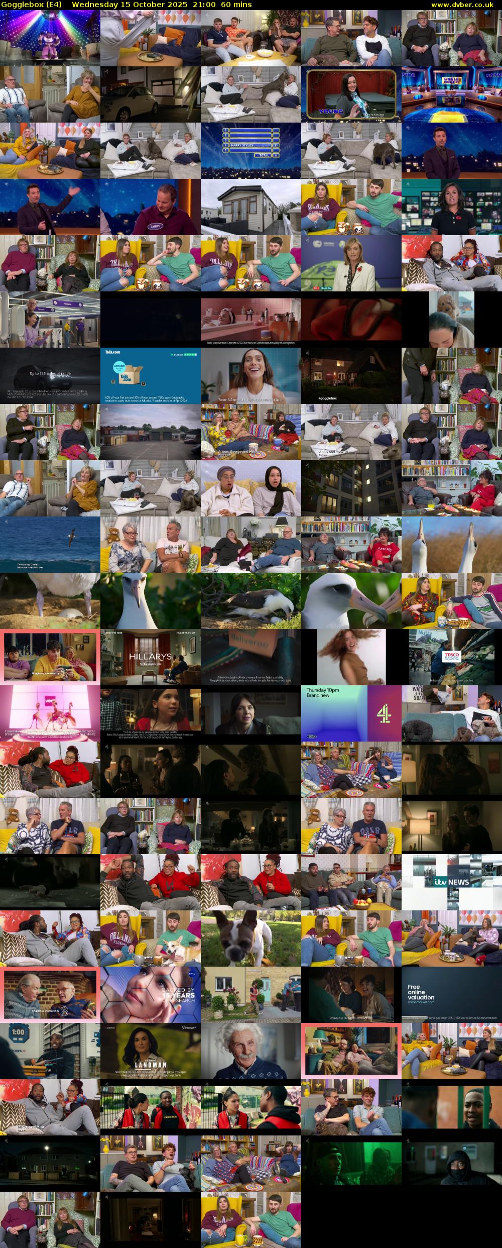 Gogglebox (E4) Wednesday 15 October 2025 21:00 - 22:00