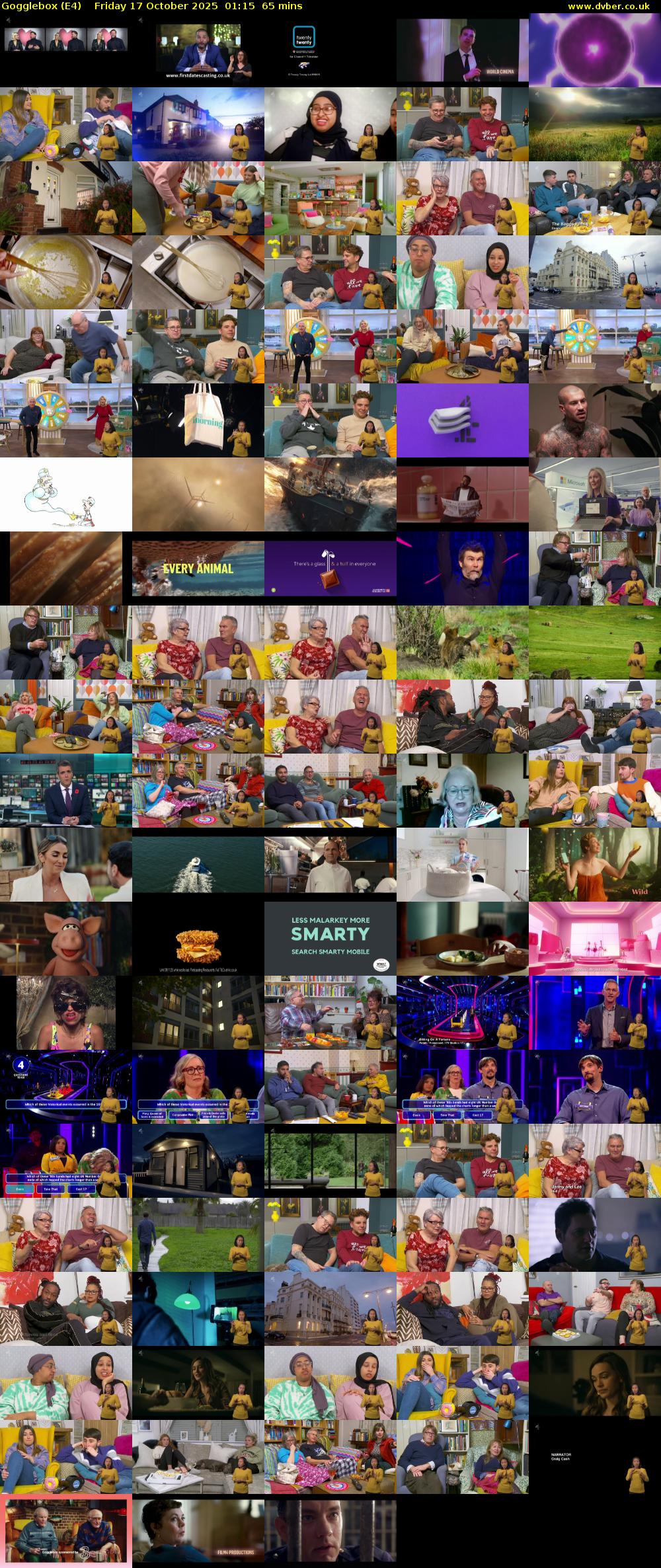Gogglebox (E4) Friday 17 October 2025 01:15 - 02:20