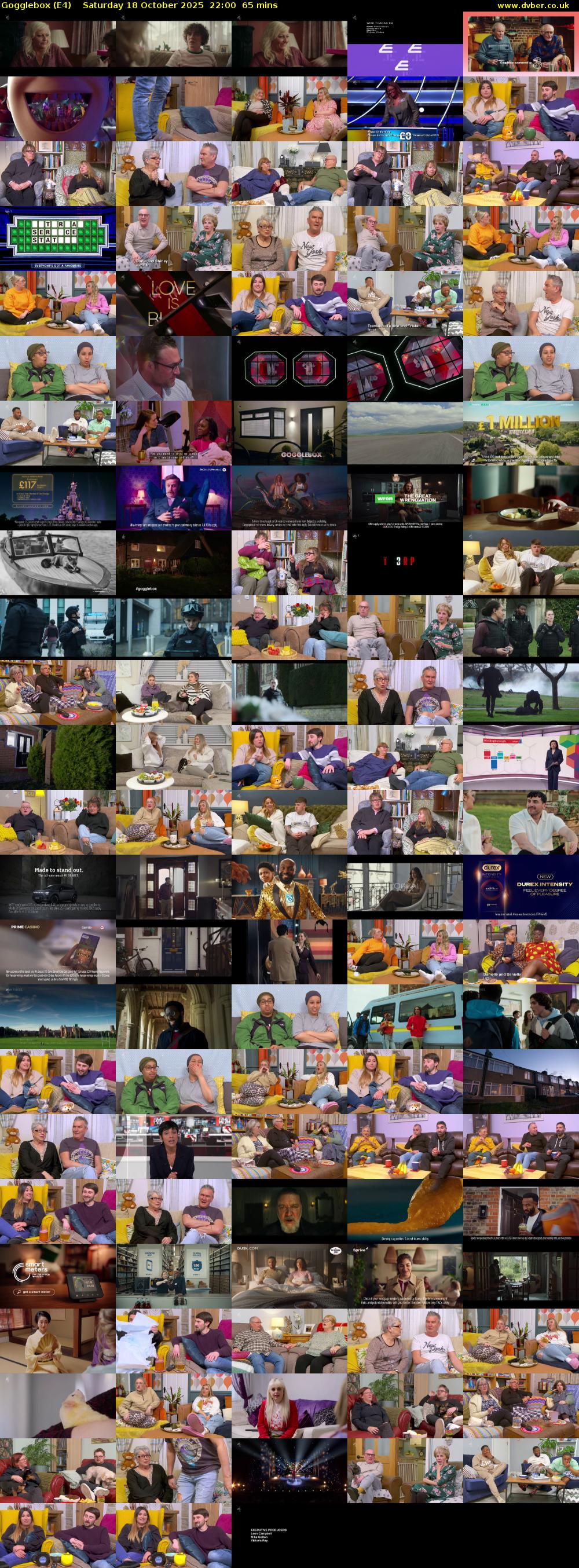 Gogglebox (E4) Saturday 18 October 2025 22:00 - 23:05