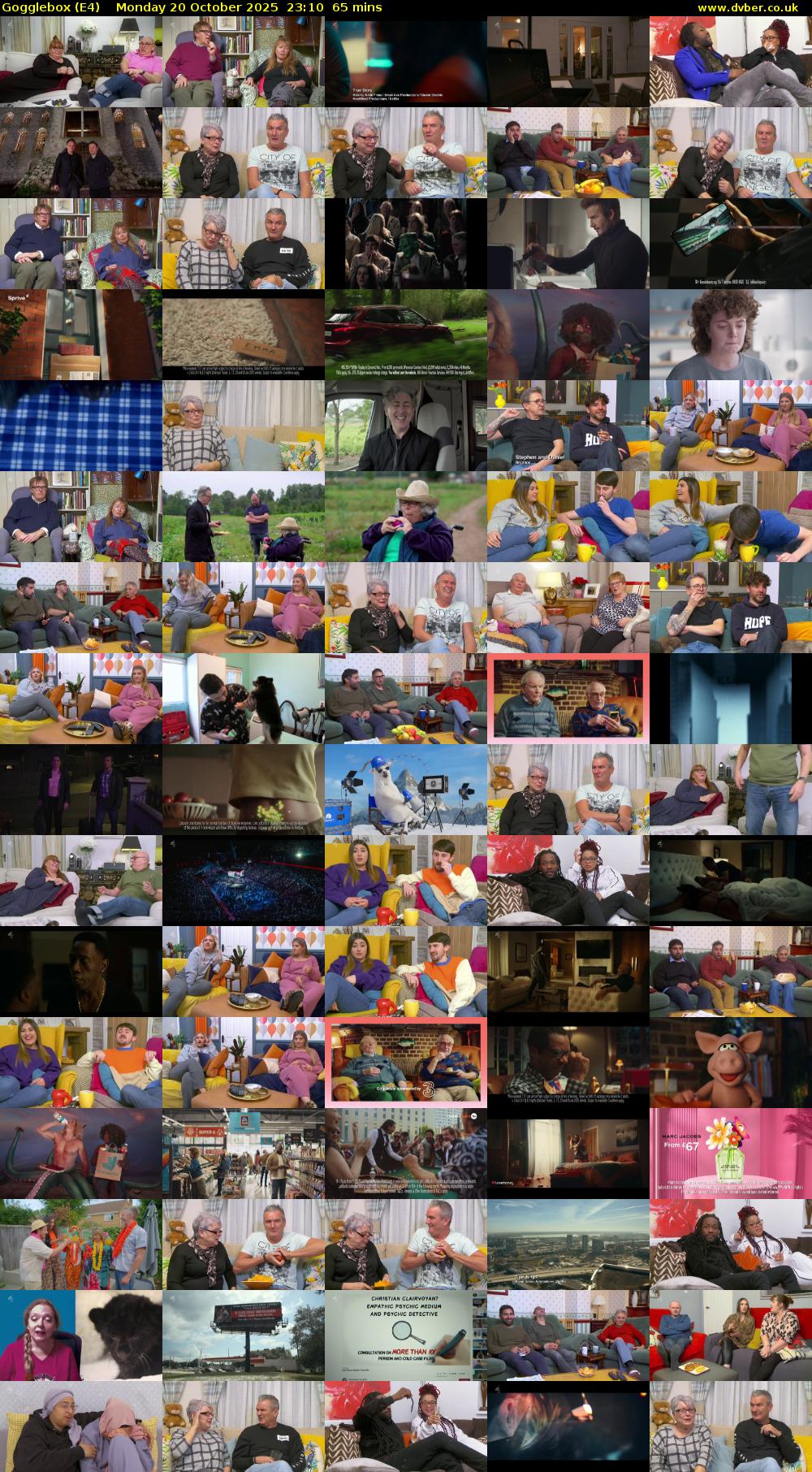 Gogglebox (E4) Monday 20 October 2025 23:10 - 00:15