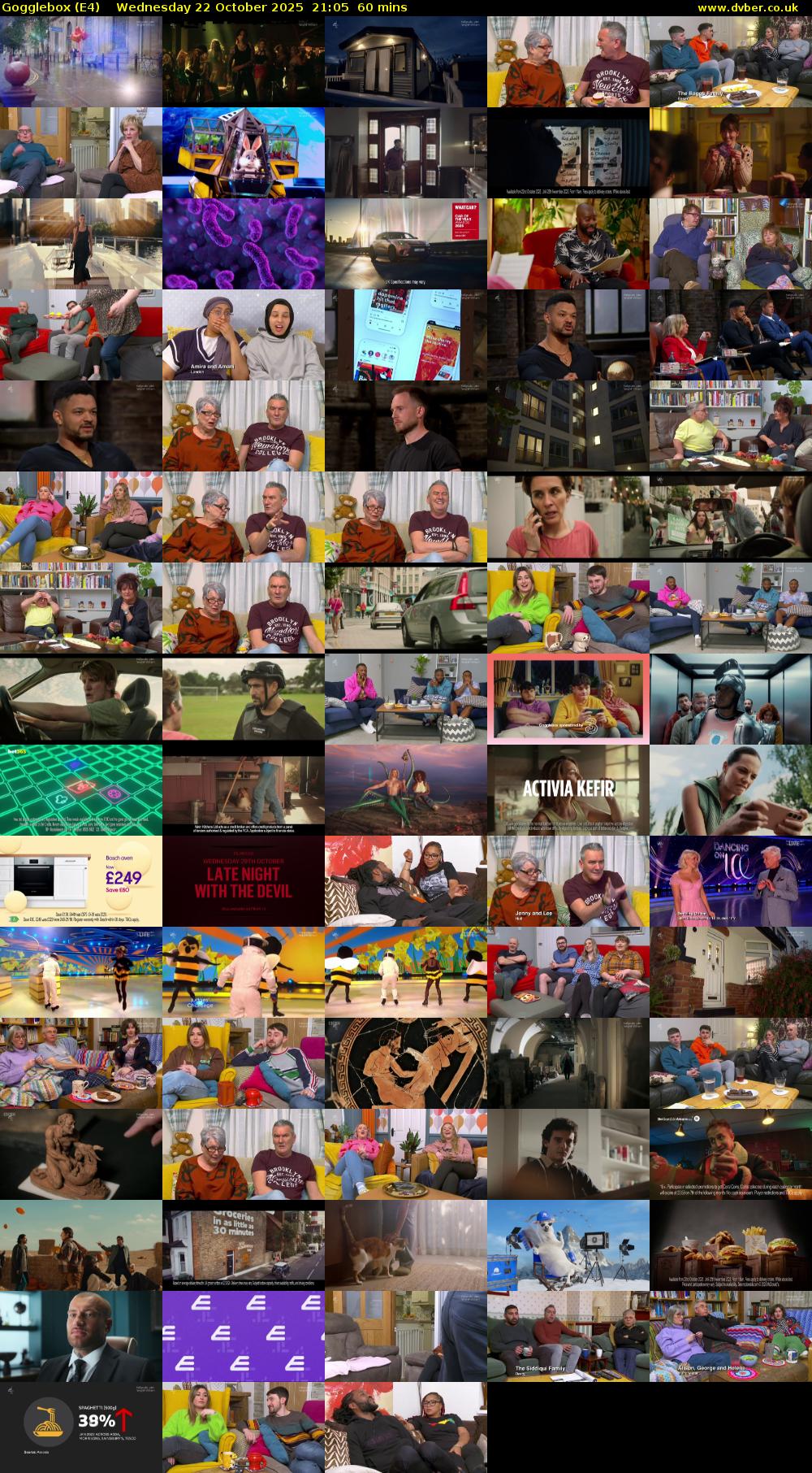 Gogglebox (E4) Wednesday 22 October 2025 21:05 - 22:05