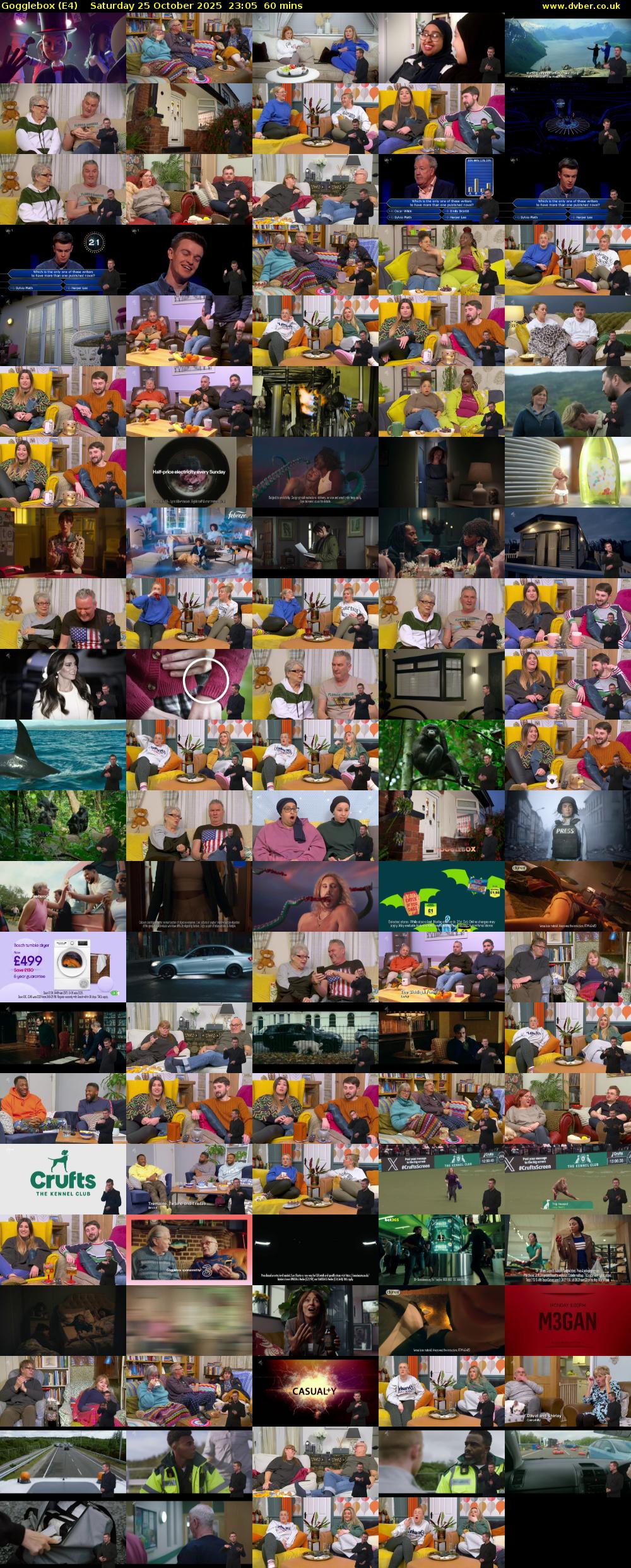 Gogglebox (E4) Saturday 25 October 2025 23:05 - 00:05