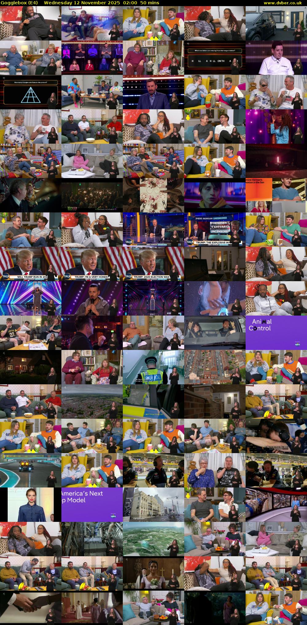 Gogglebox (E4) Wednesday 12 November 2025 02:00 - 02:50