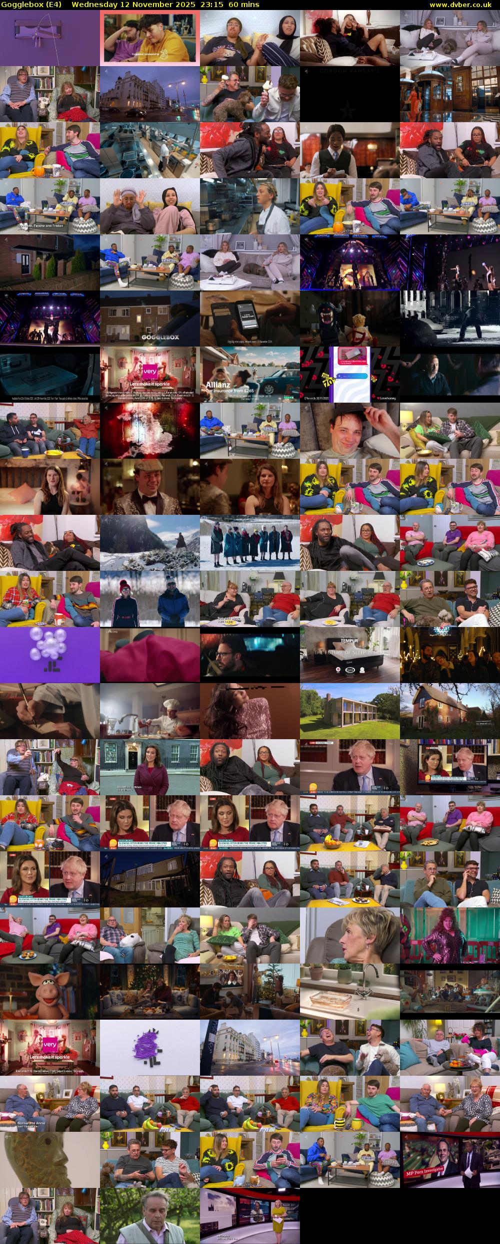 Gogglebox (E4) Wednesday 12 November 2025 23:15 - 00:15