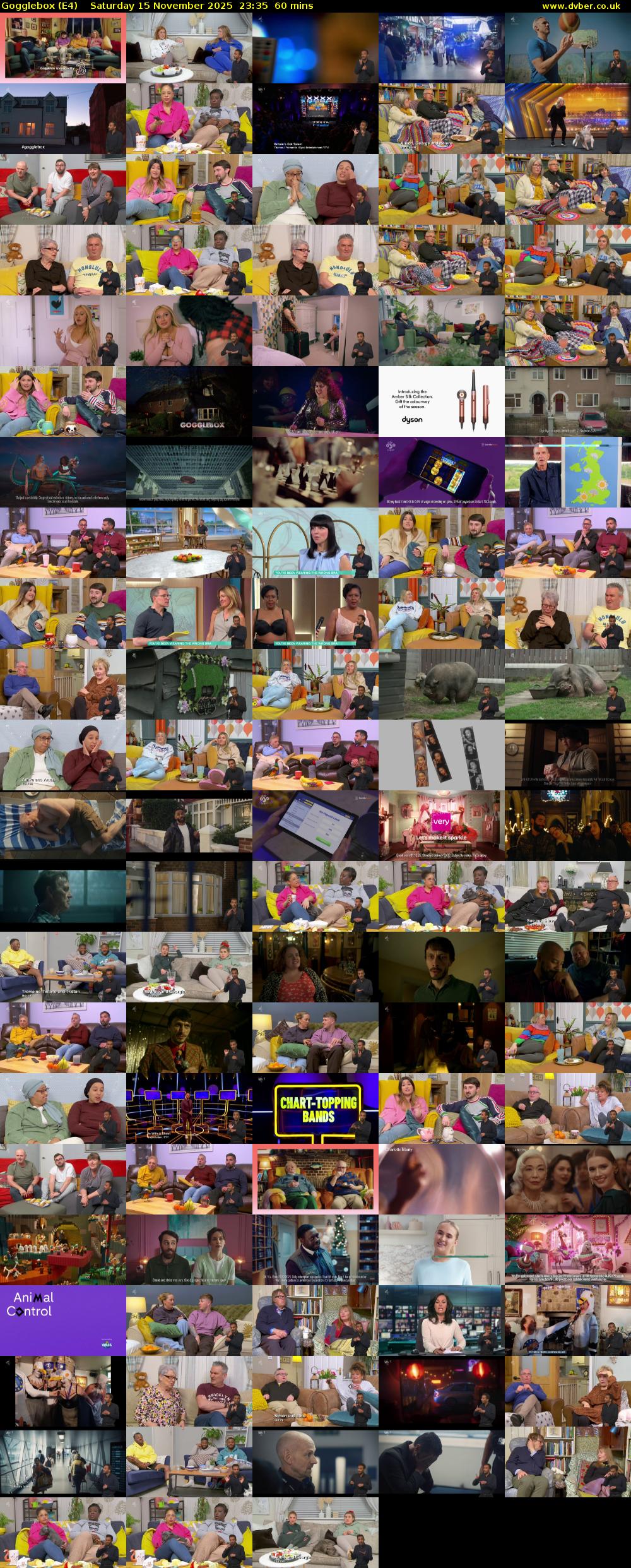 Gogglebox (E4) Saturday 15 November 2025 23:35 - 00:35