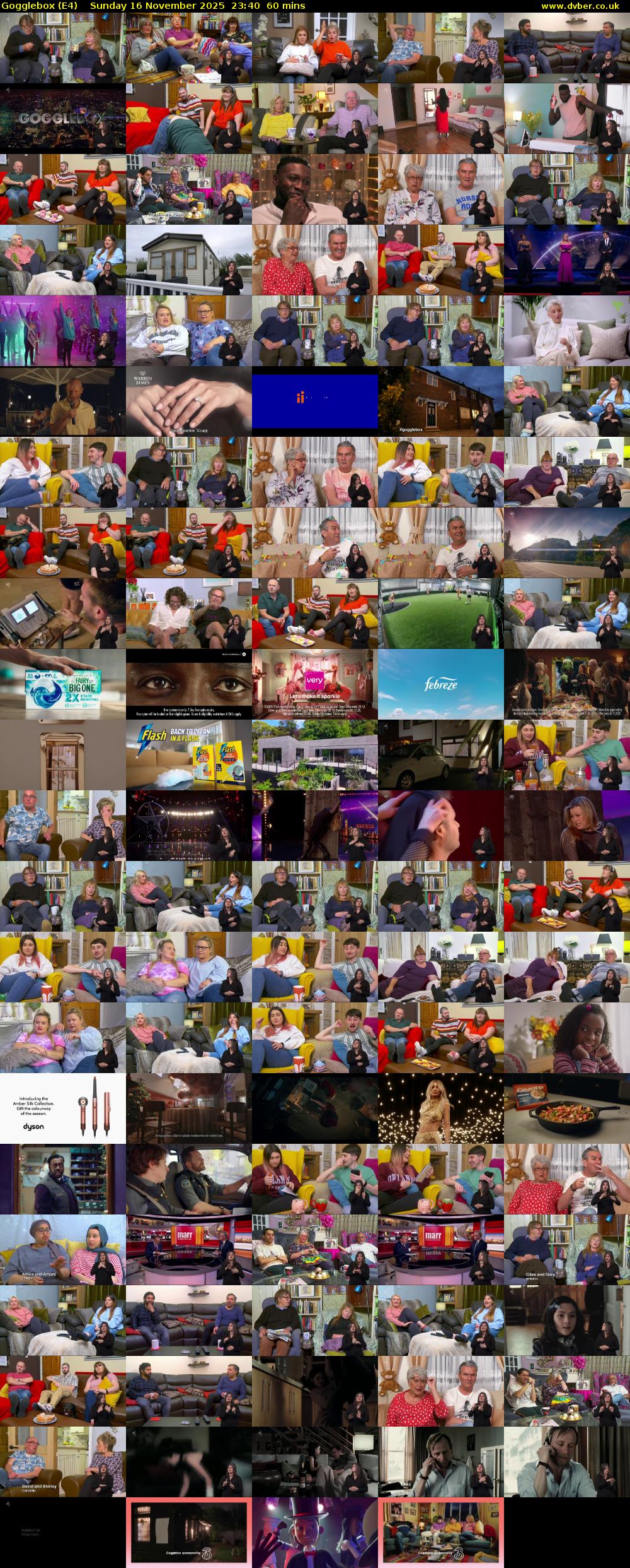 Gogglebox (E4) Sunday 16 November 2025 23:40 - 00:40