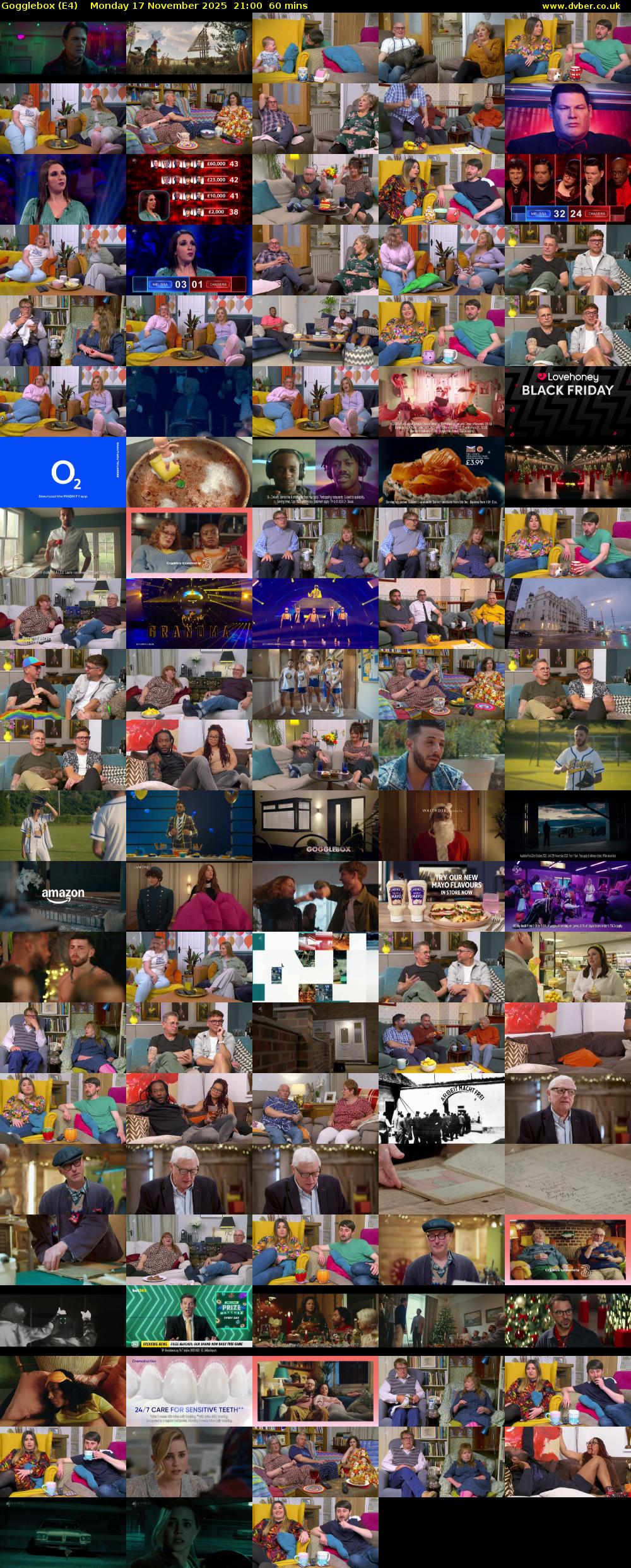 Gogglebox (E4) Monday 17 November 2025 21:00 - 22:00
