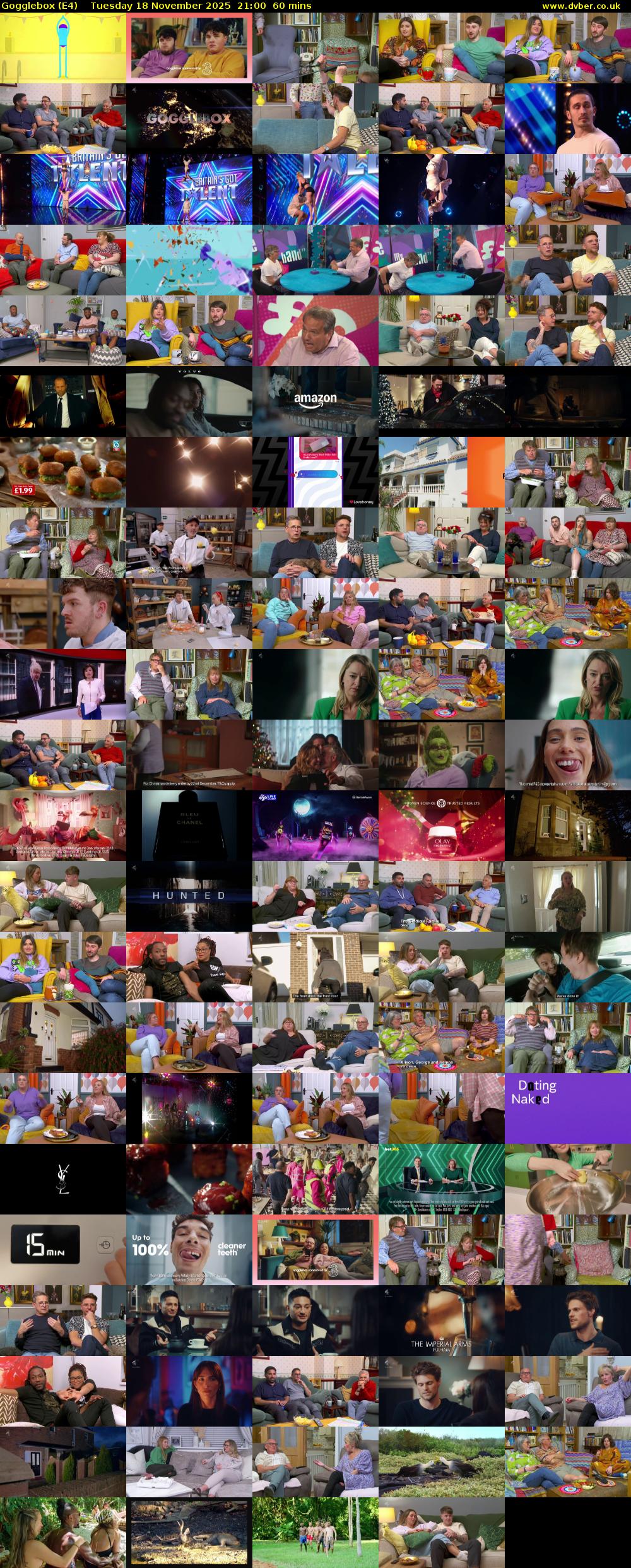 Gogglebox (E4) Tuesday 18 November 2025 21:00 - 22:00