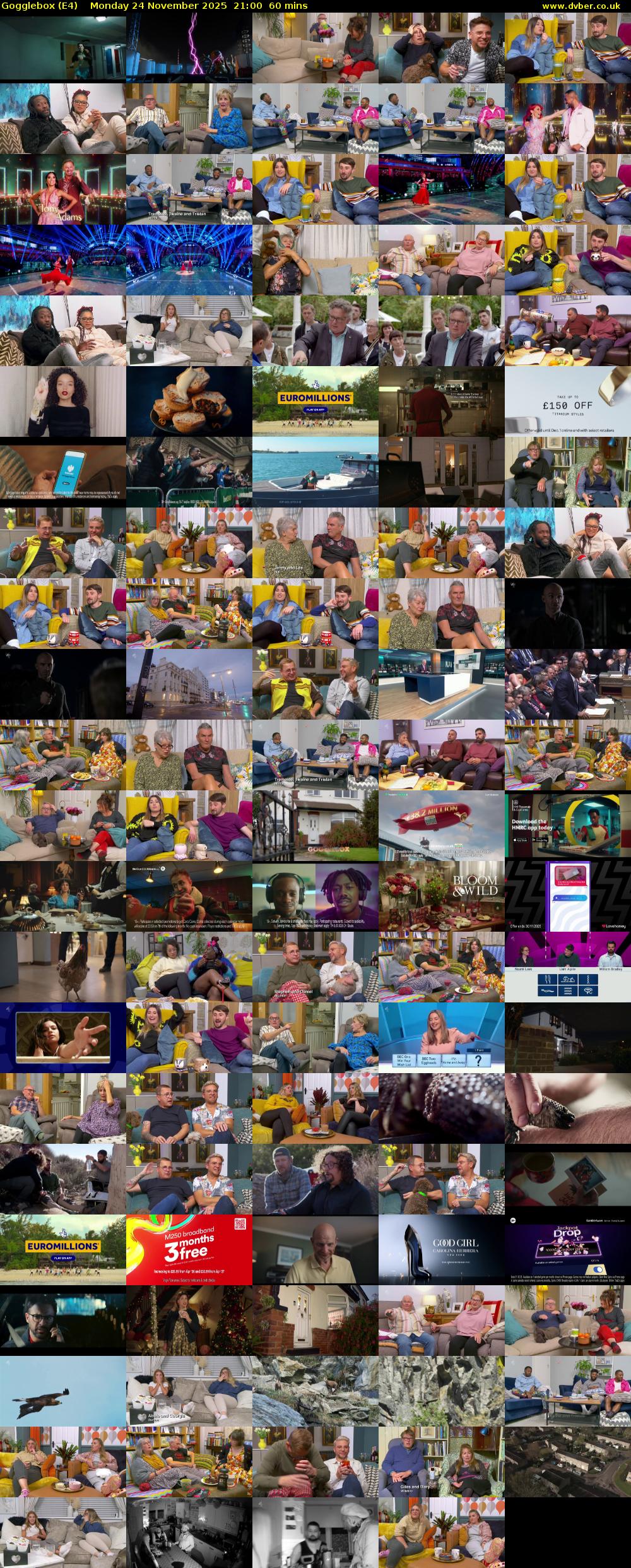 Gogglebox (E4) Monday 24 November 2025 21:00 - 22:00