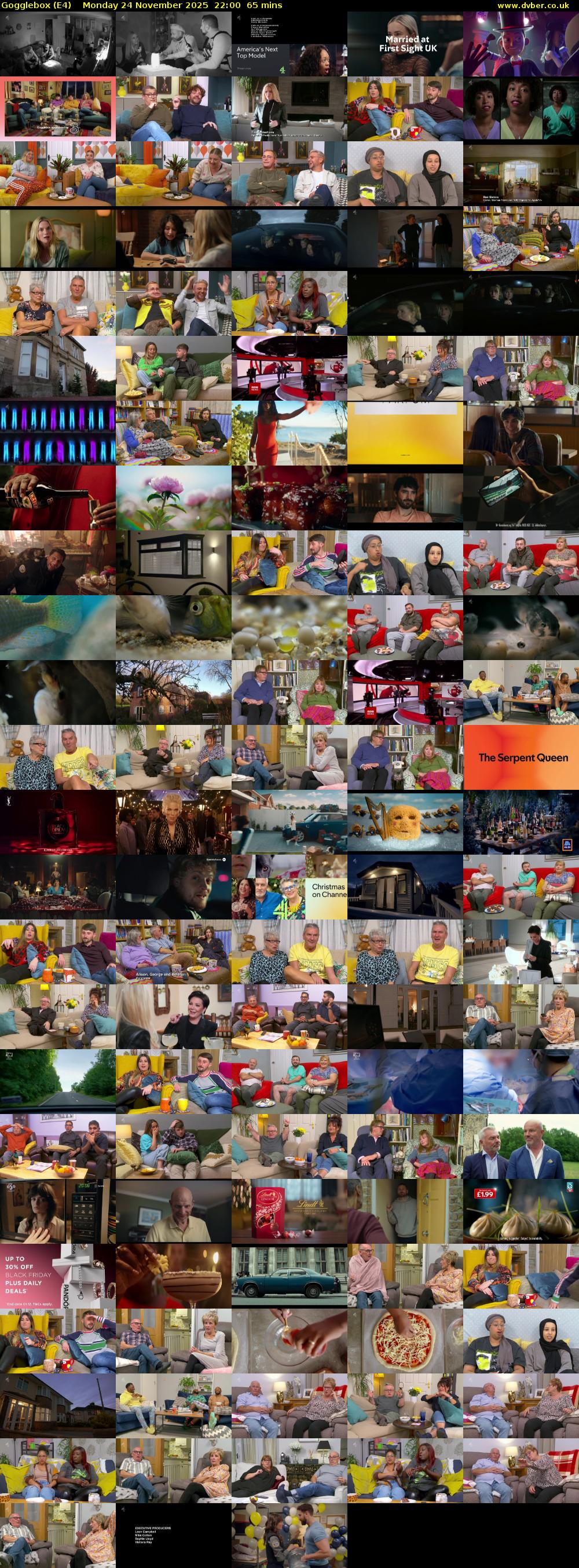 Gogglebox (E4) Monday 24 November 2025 22:00 - 23:05