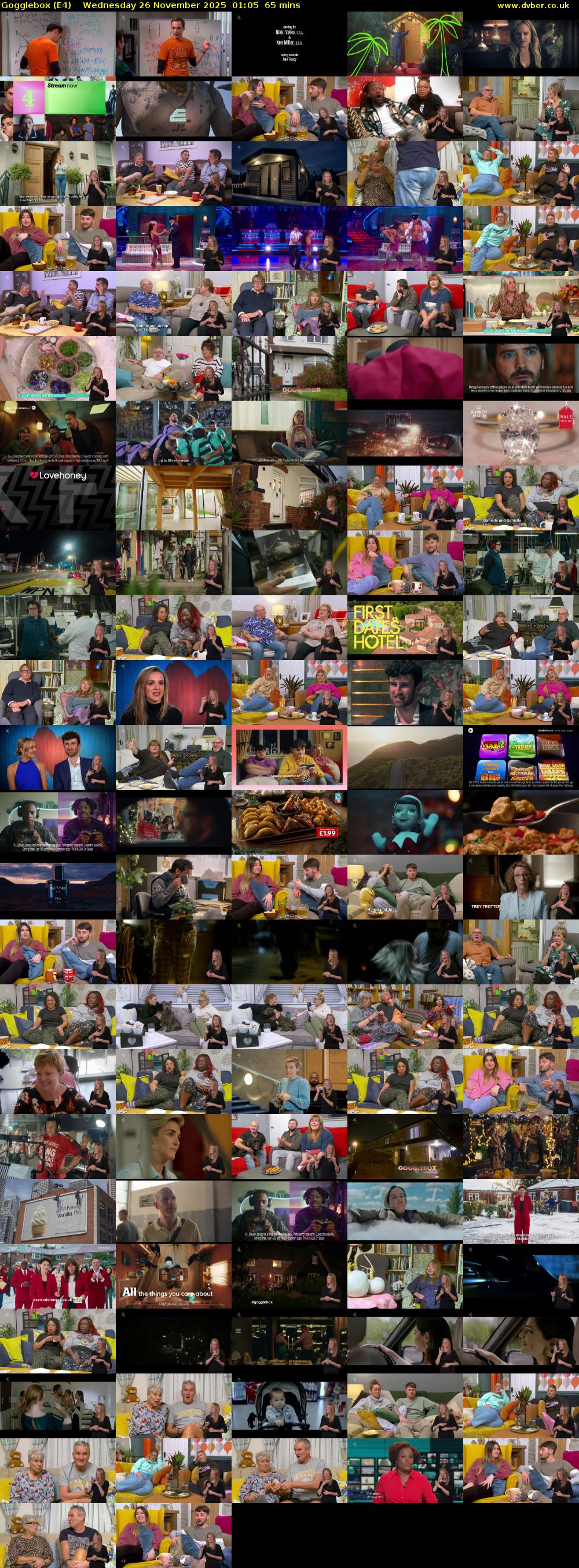 Gogglebox (E4) Wednesday 26 November 2025 01:05 - 02:10