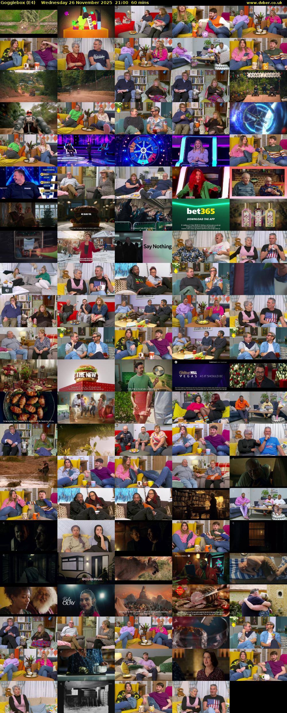 Gogglebox (E4) Wednesday 26 November 2025 21:00 - 22:00